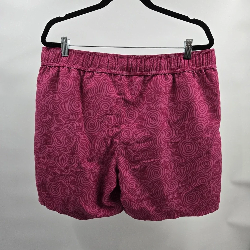 Houston White Men's Swim Trunks Size Large Purple Pattern Drawstring
